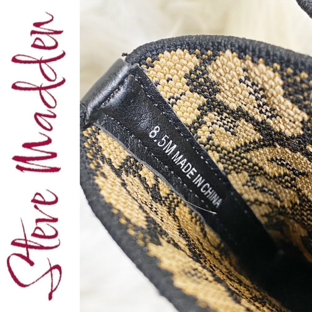 Steve Madden Enya Leopard Print Sock Bootie Stile… - image 4